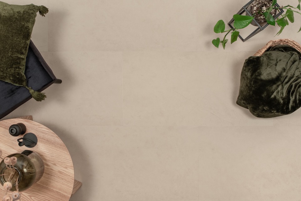 floer tegel click pvc betonlook beige