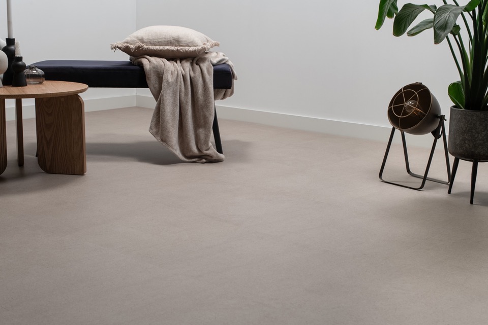 floer tegel click pvc betonlook greige