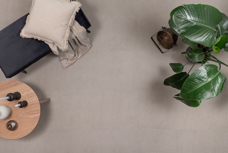 floer tegel click pvc betonlook greige