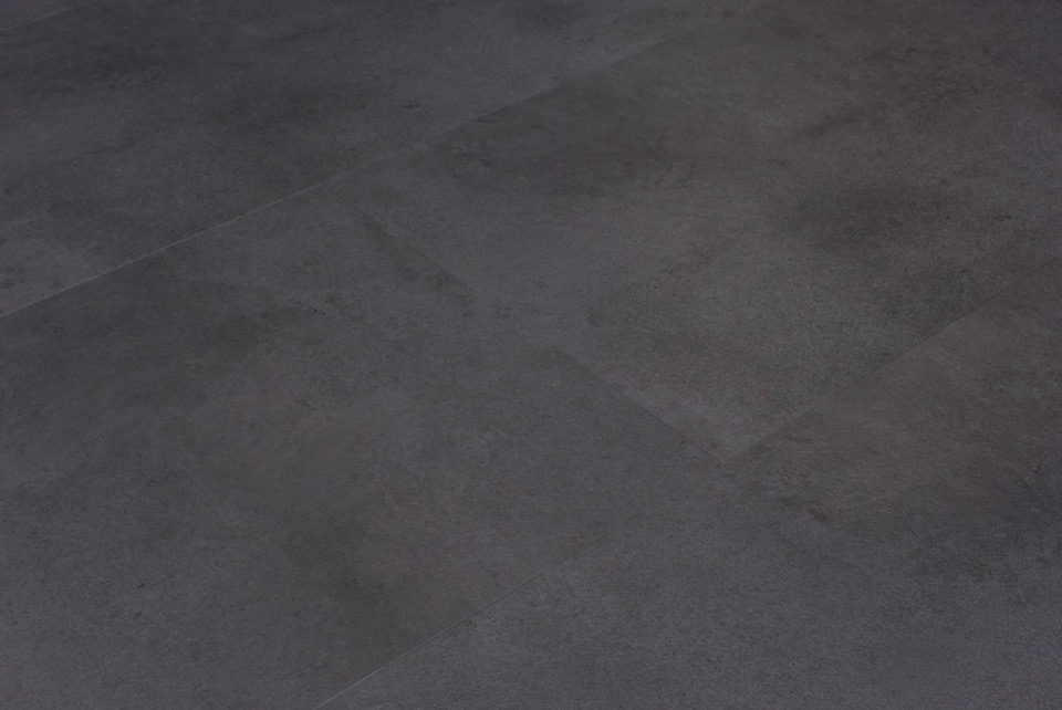 floer tegel click pvc betonlook zwart