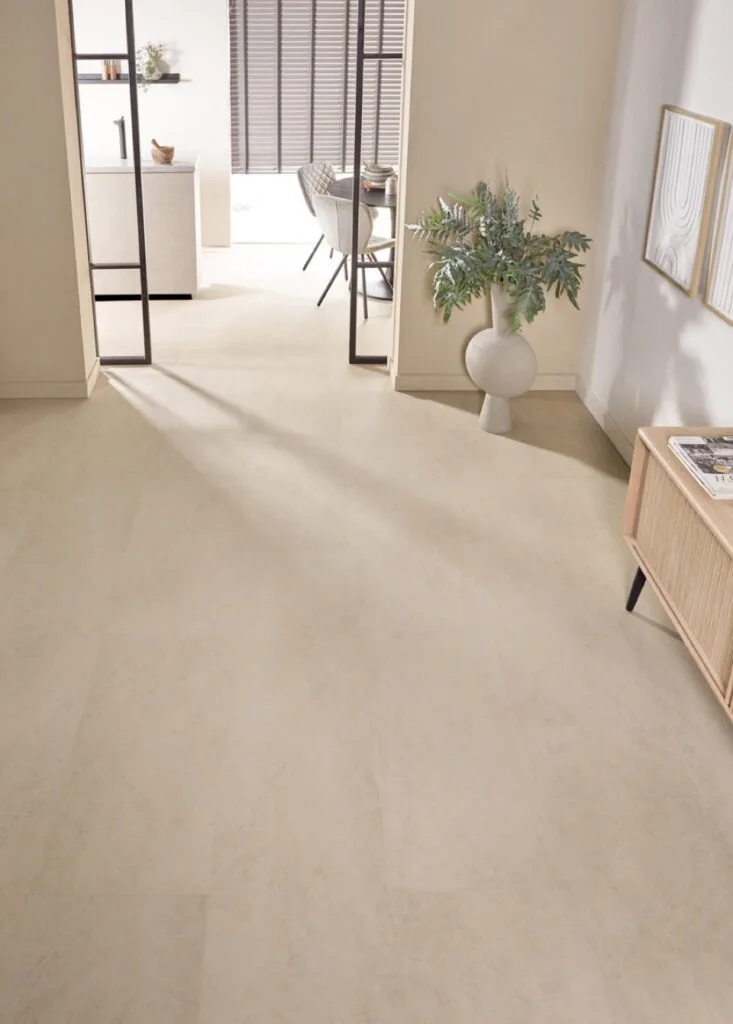 floer tegel click pvc betonlook beige