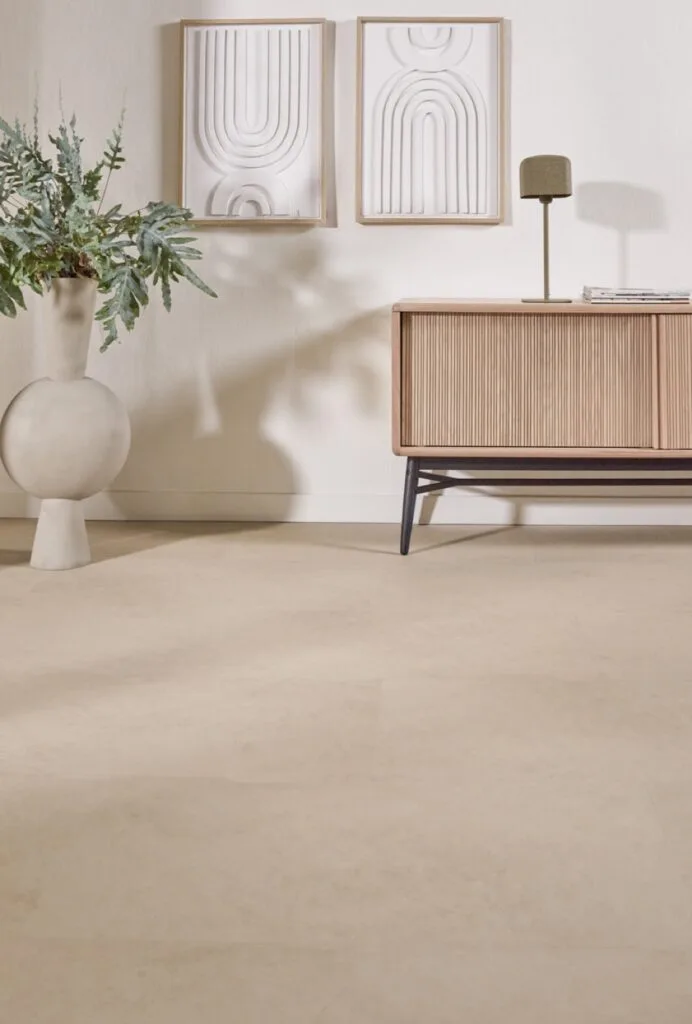 floer tegel click pvc betonlook beige