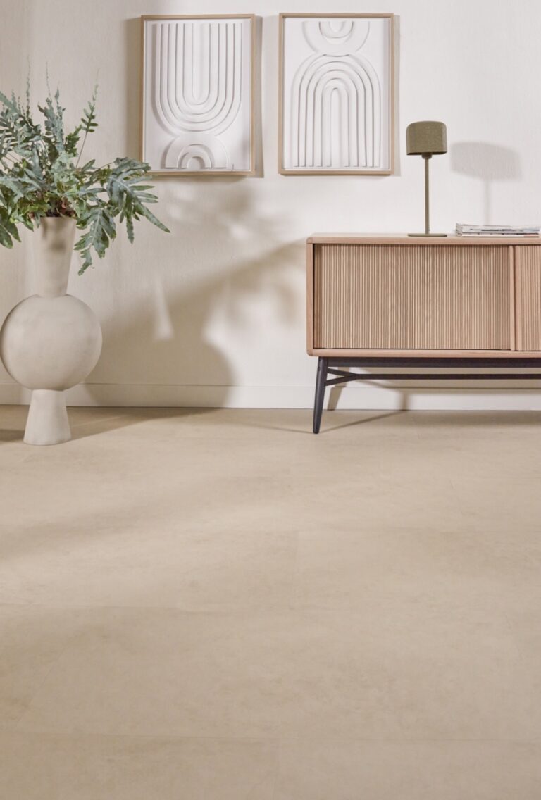 floer tegel click pvc betonlook beige