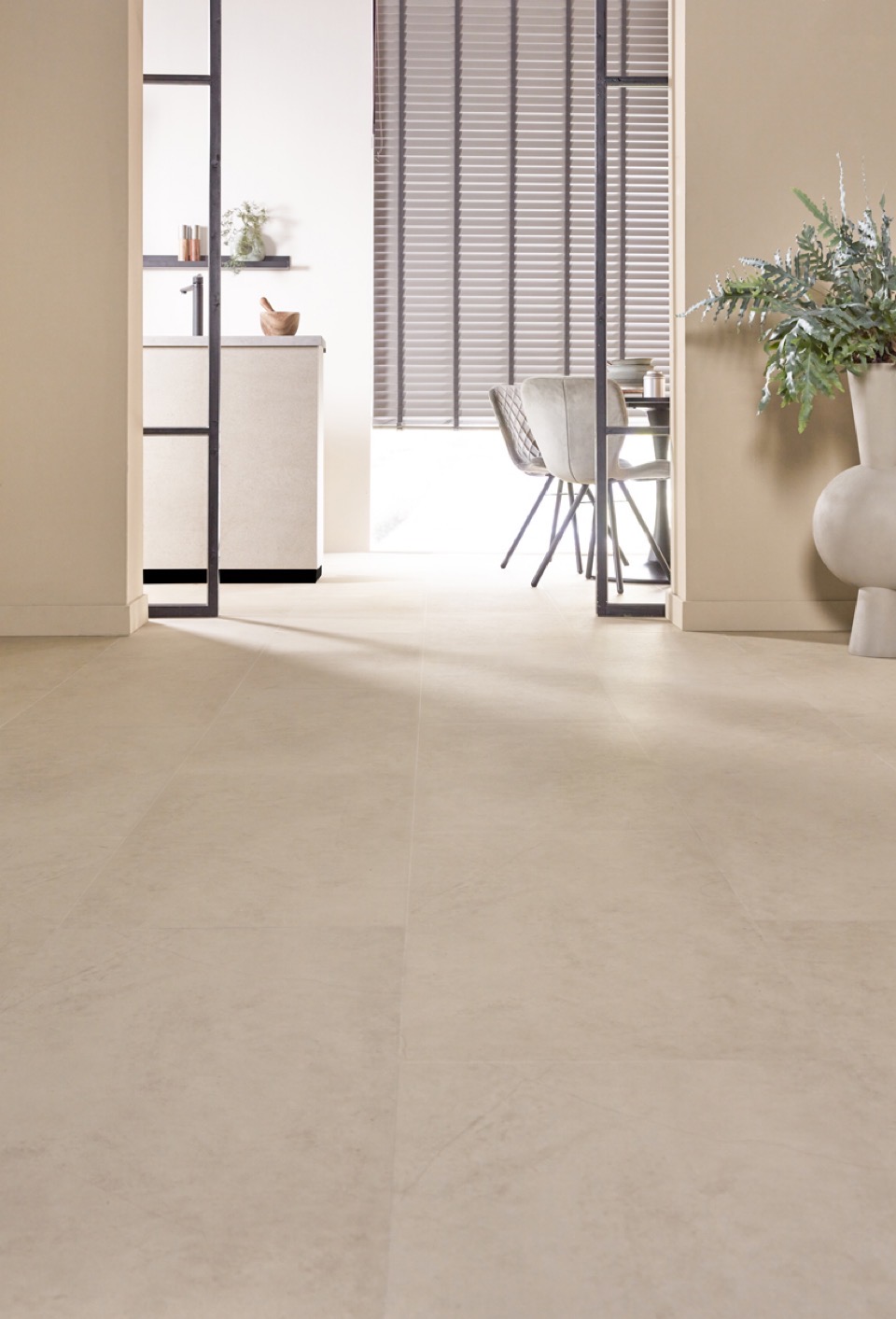 floer tegel click pvc betonlook beige