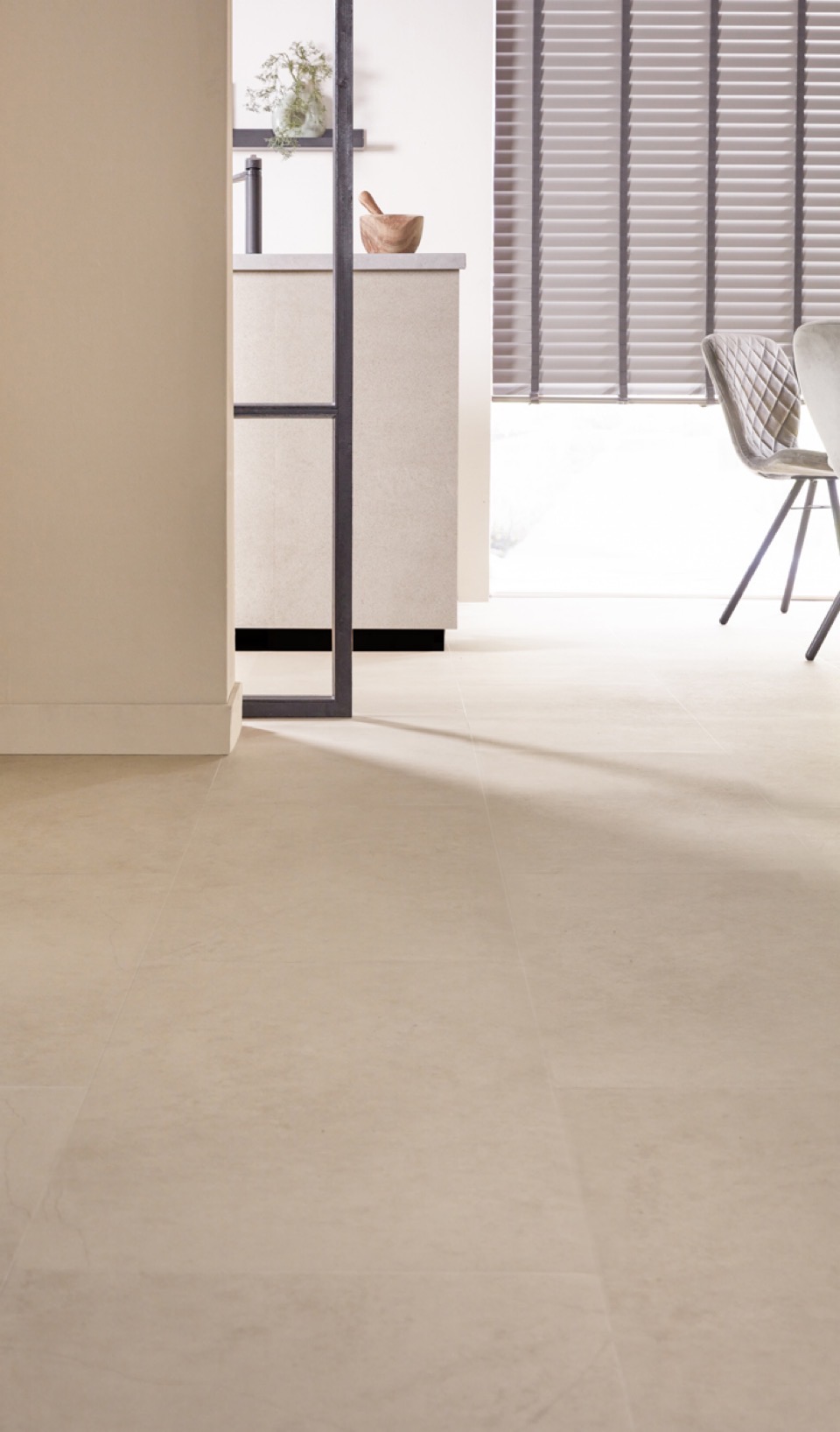 floer tegel click pvc betonlook beige