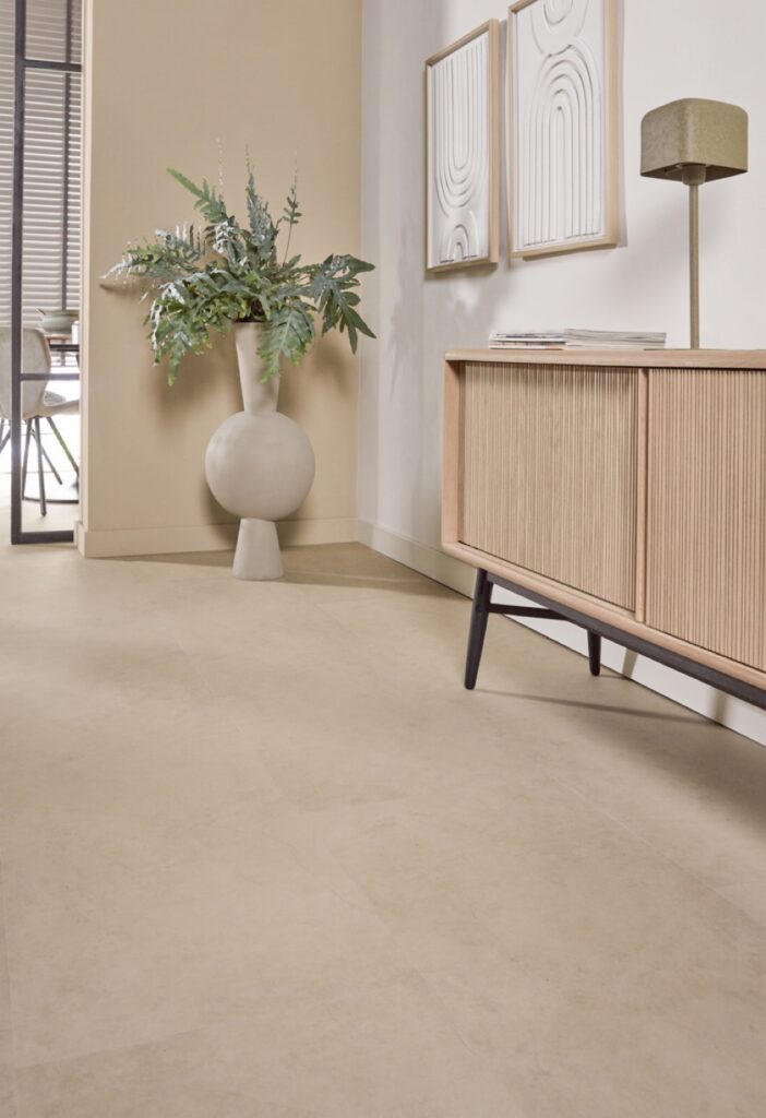 floer tegel click pvc betonlook beige