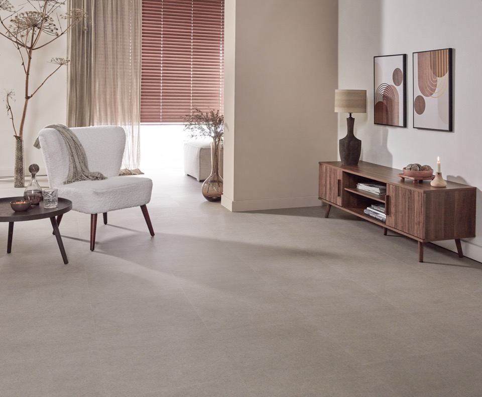 floer tegel click pvc betonlook greige