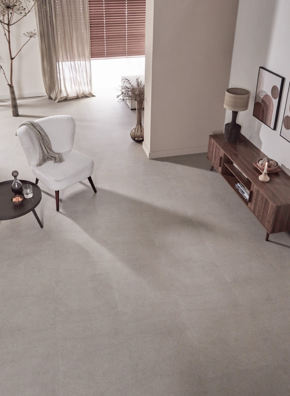 floer tegel click pvc betonlook greige