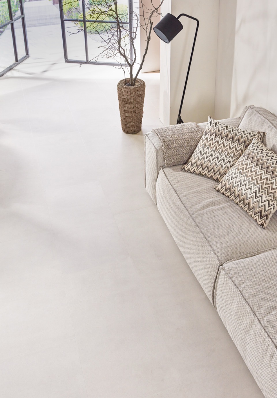 floer tegel click pvc betonlook zand