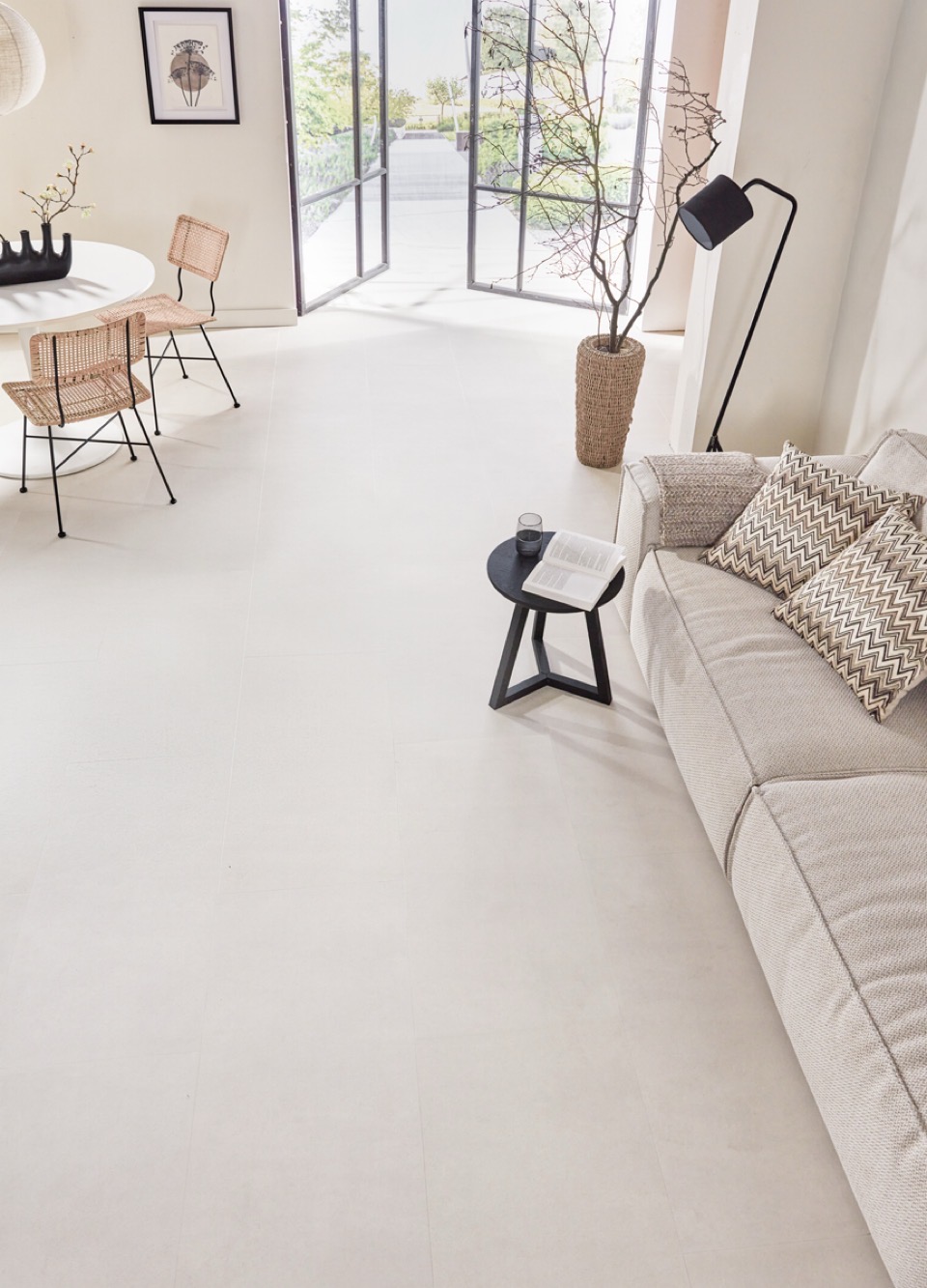 floer tegel click pvc betonlook zand