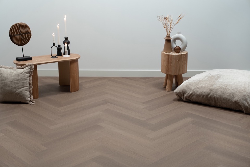 floer visgraat click pvc greige eiken