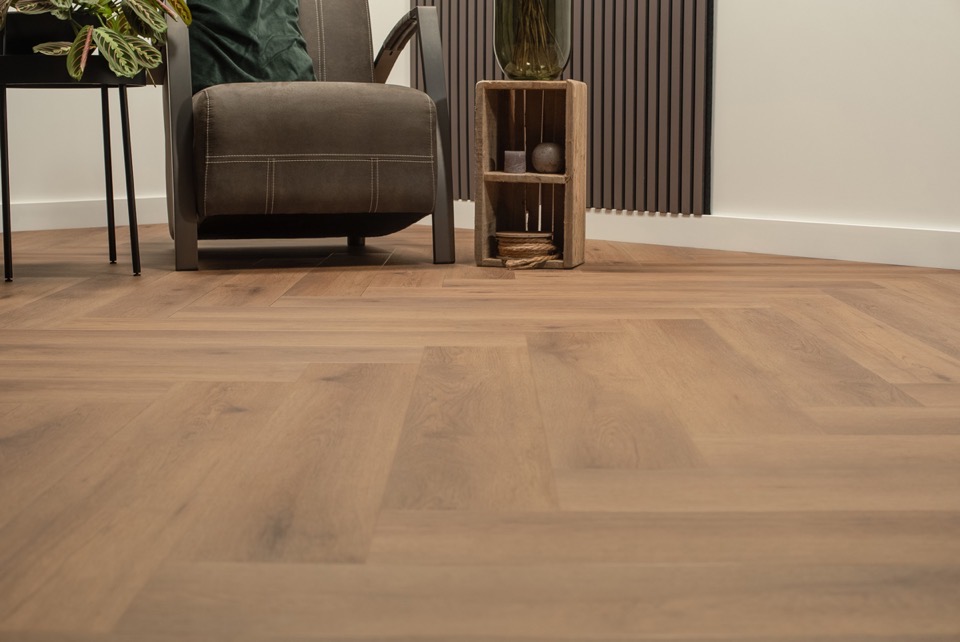 floer walvisgraat click pvc narwal nootbruin