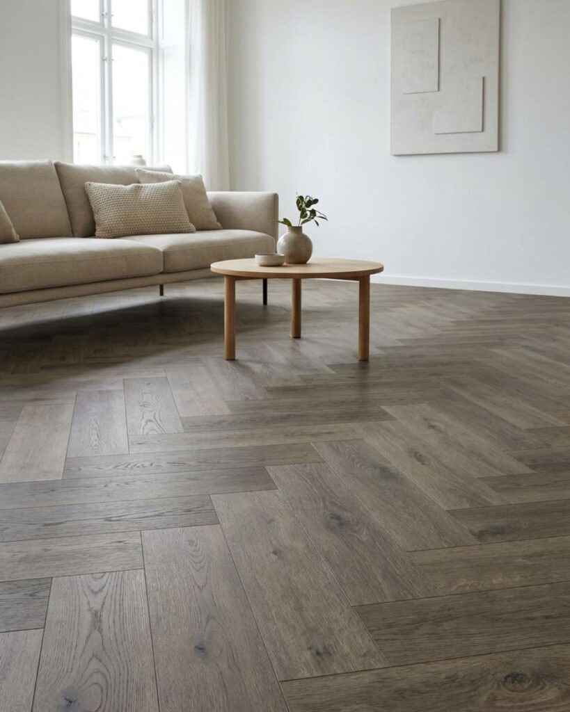 givefloors visgraat laminaat eiken bruin op=op