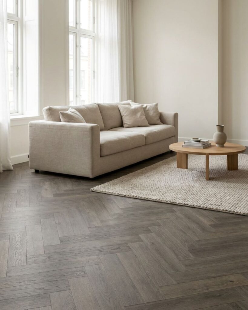 givefloors visgraat laminaat eiken bruin op=op