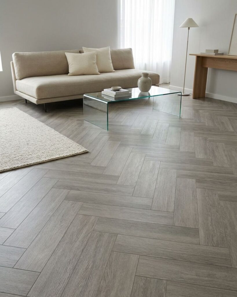 givefloors visgraat laminaat eiken grijs op=op