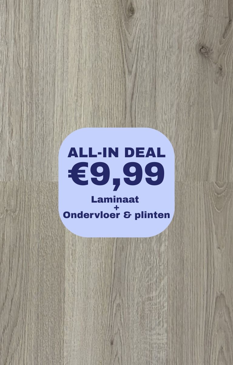 all in deal: givefloors eiken grijs laminaat
