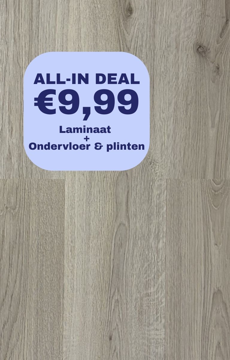 all in deal: givefloors eiken grijs laminaat