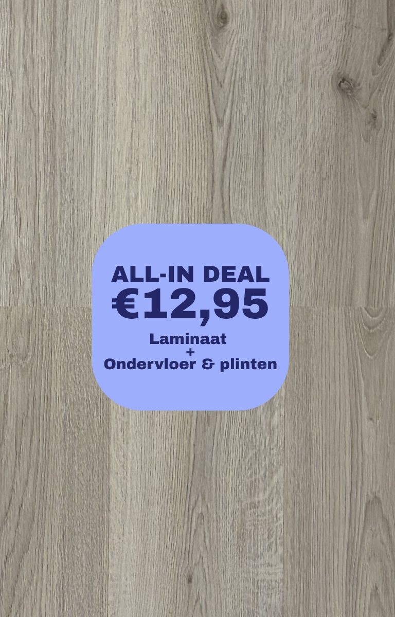 all in deal: givefloors eiken grijs laminaat