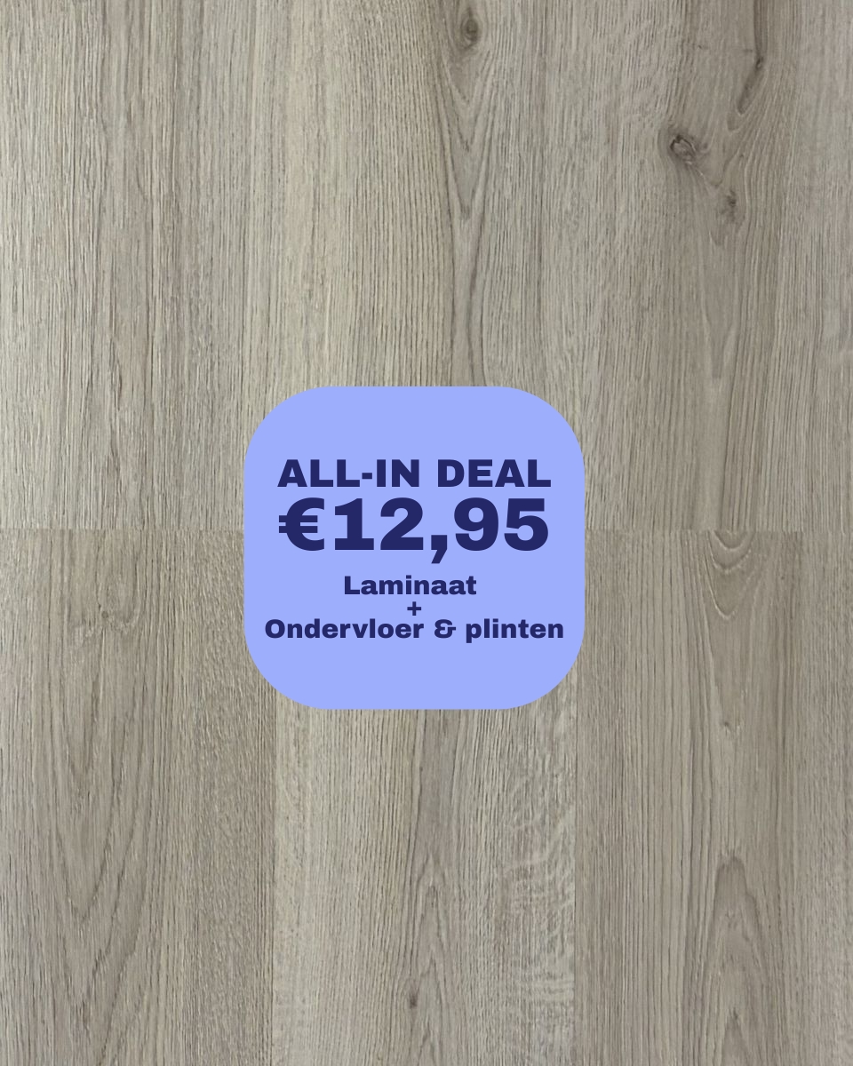 all in deal: givefloors eiken grijs laminaat