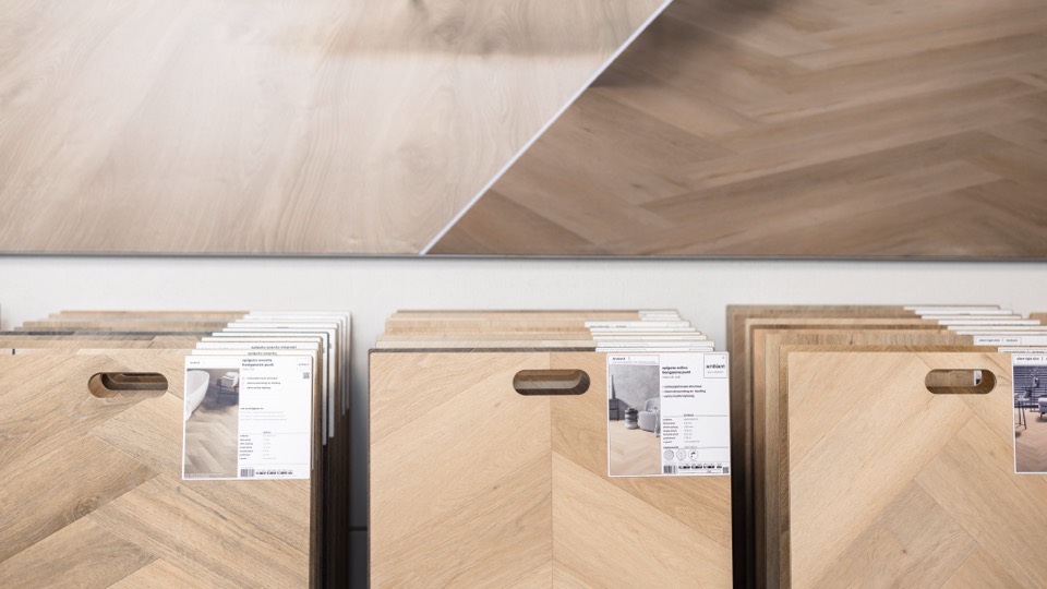 Groot in vloeren showroom
