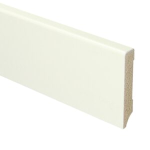 actie! gratis mdf moderne plint wit voorgelakt ral 9010 (lengte 2.40m) 70x12