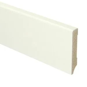 actie! gratis mdf moderne plint wit voorgelakt ral 9010 (lengte 2.40m) 70x12