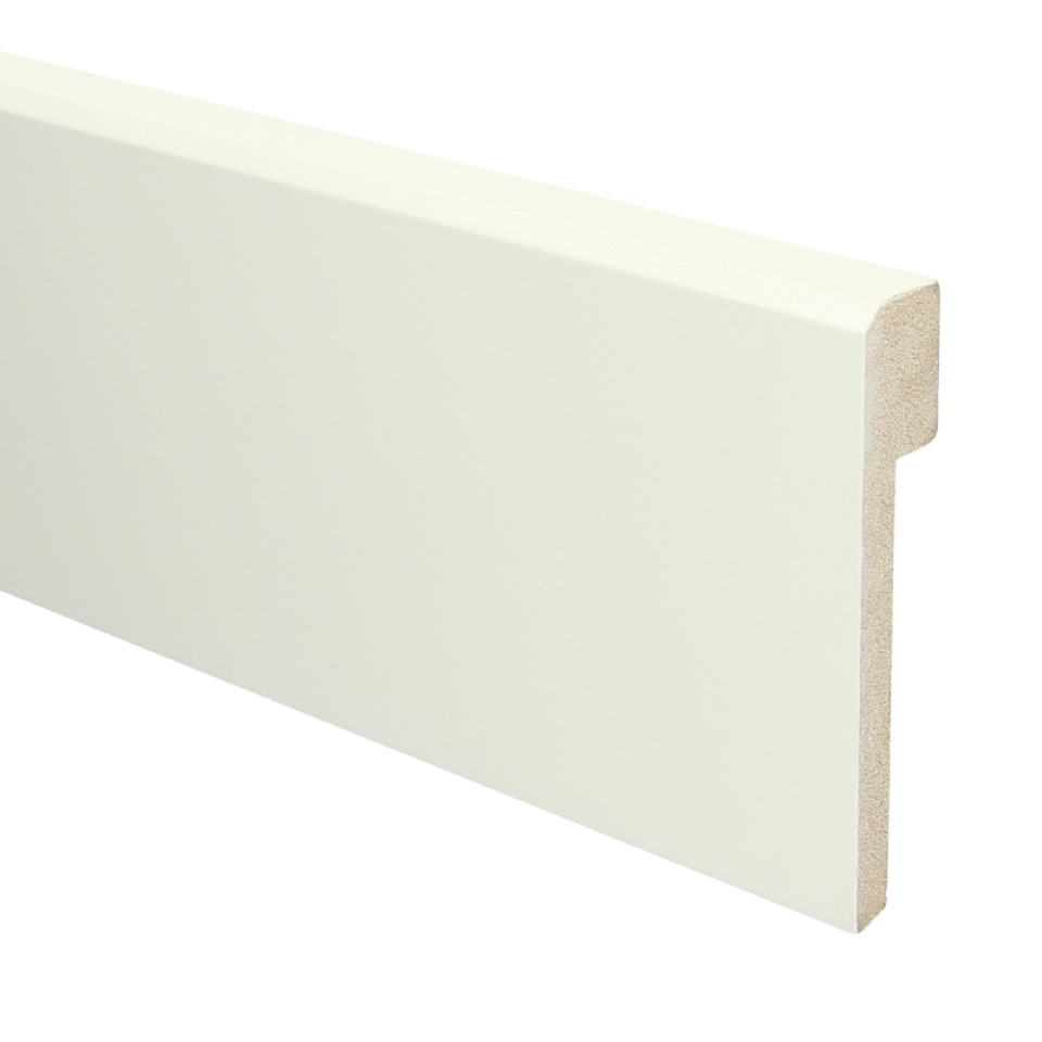 mdf renovatieplint klassiek 120x22 voorgelakt ral 9010