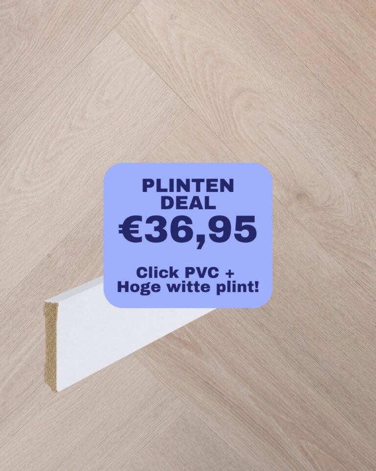 plinten deal: givefloors 20000 visgraat smoky click pvc