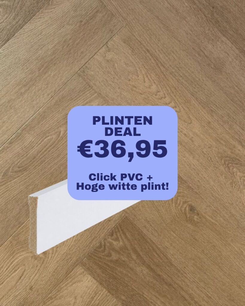 plinten deal: givefloors 20000 visgraat smoky click pvc